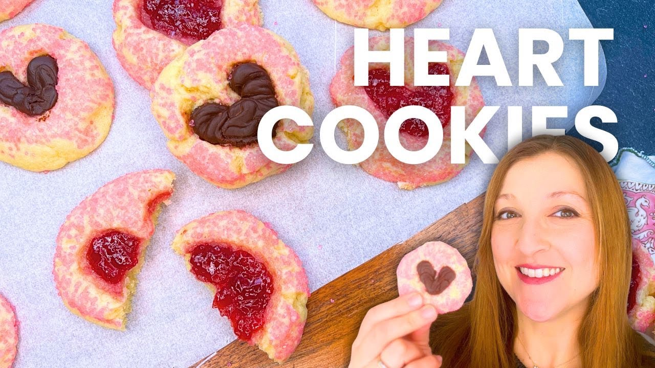 Easy Heart Thumbprint Cookies ❤️ | Perfect Valentine’s Day Cookie Recipe Everyone Loves