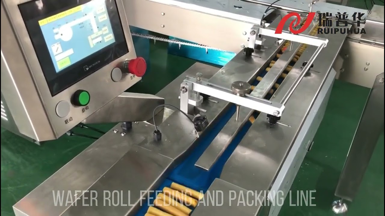 wafer roll feeding and packing line