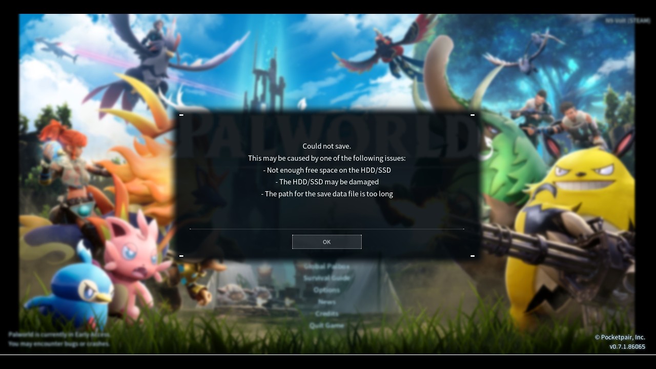 How To Fix Unable To Save Error - Palworld