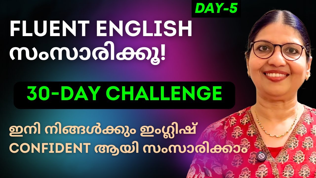 DAY-5 SPEAK FLUENT ENGLISH 30-DAY CHALLENGE| FREE Spoken English Course in Malayalam | Lesson - 273