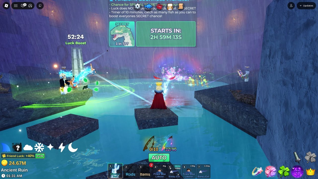 Giveaway secret dan evo fish it Roblox