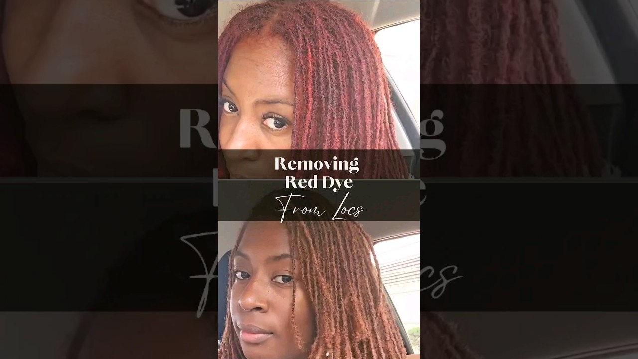 Bleaching Locs from Red to Honey Brown #shorts #locs