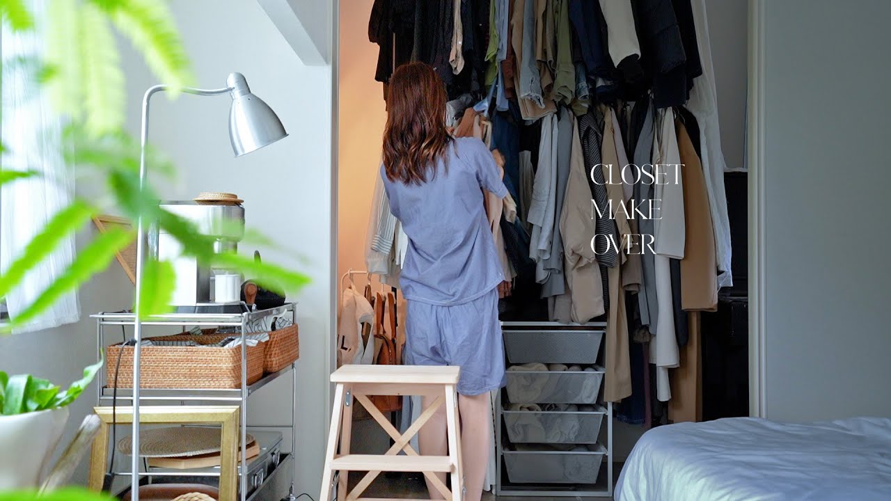 【 MAKE MY CLOSET 】クローゼット整理して断捨離する2日間｜IKEA収納を追加｜セリア購入品｜贅沢ランチ