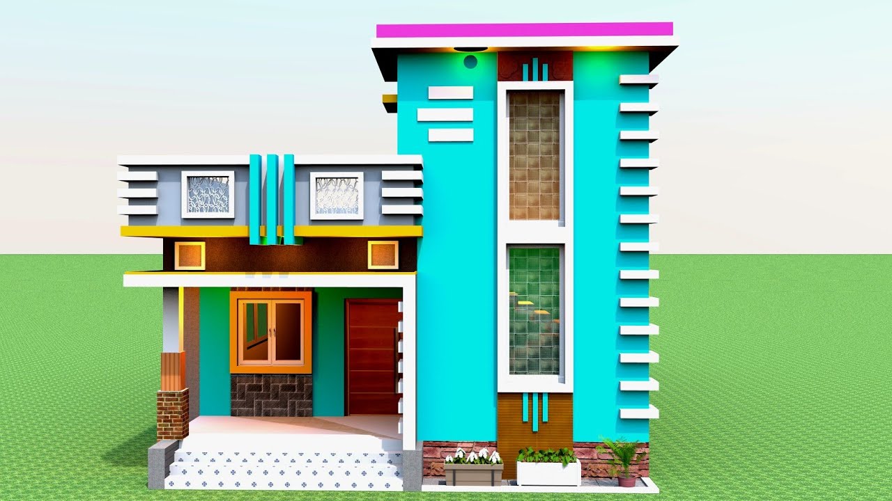 24x40 house model with 3d elevation !! 3 bedrooms house plan !! 24x40 house plan !! 3d house plan