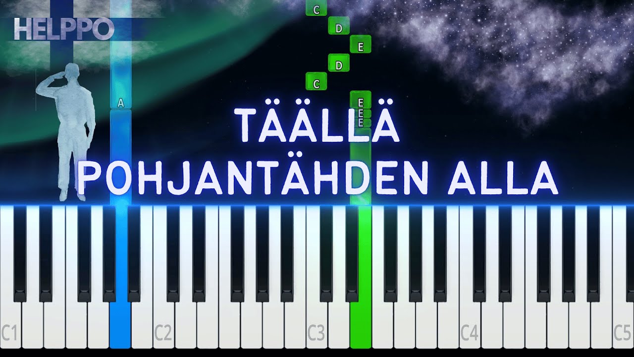 Täällä pohjantähden alla | Helppo Piano Tutorial