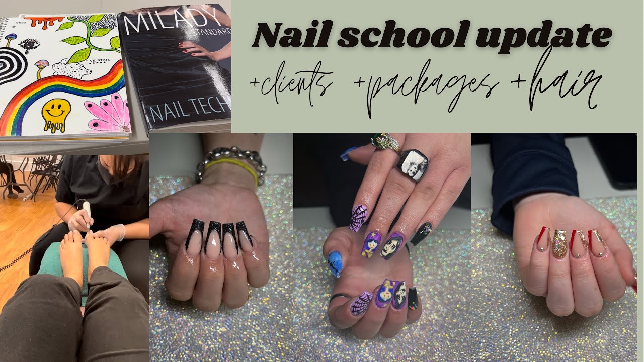Nail school update 📚| beginning nail tech vlog💅 | week in the life of a beginner nail tech ✨