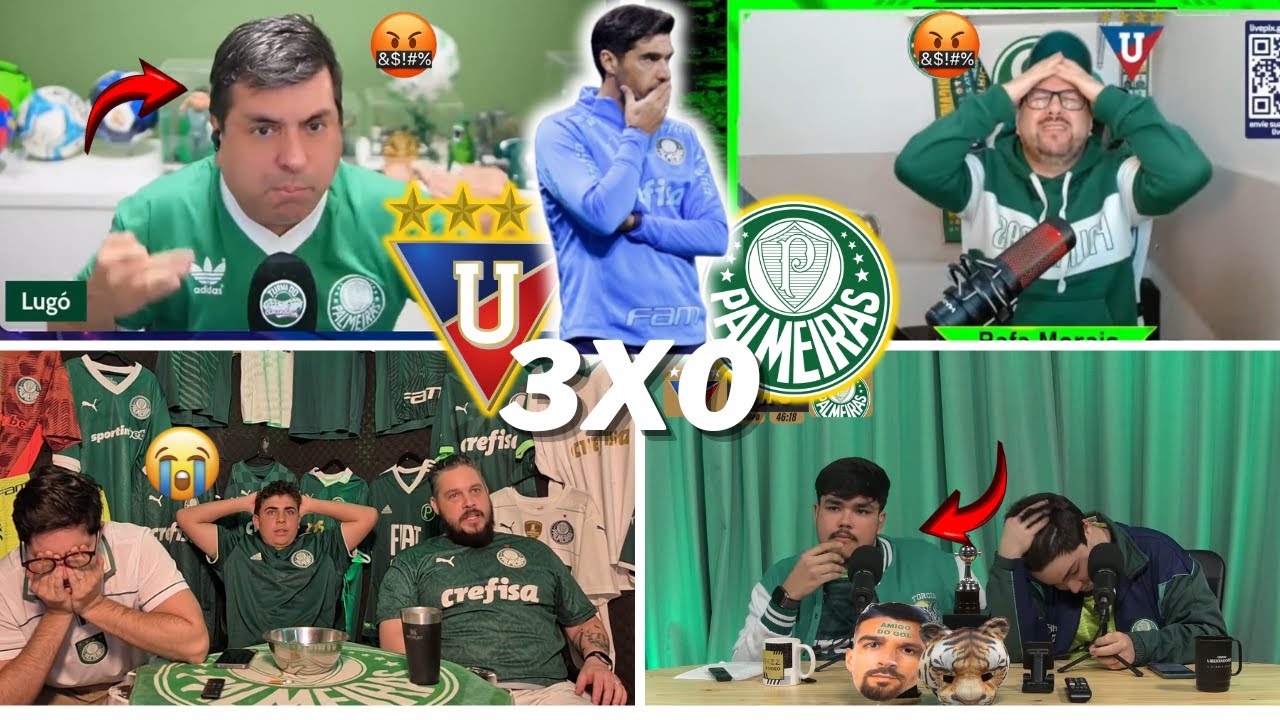 REA&Ccedil;&Otilde;ES DOS PALMEIRENSES E TRISTEZA TOTAL | LDU 3 X 0 PALMEIRAS | LIBERTADORES 2025 - VAMOS RIR KKKK