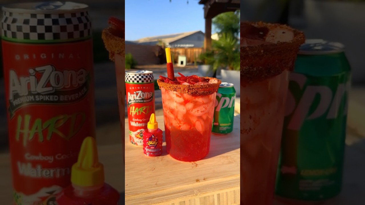 Chamoyada con Arizona Sandia 🍉 #drinks #drink #alcohol #liquor #chamoy #sand&iacute;a #fyp