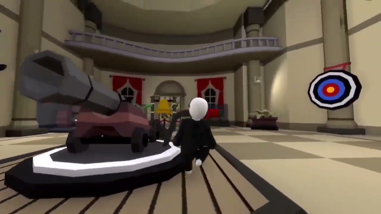 Human Fall Flat Музей, достижения: Картечь, Глаз да глаз.