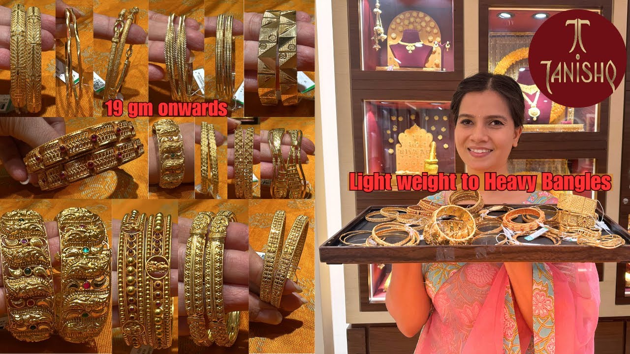 Tanishq New Bangle collections |Timeless beautiful 22KT gold bangle light weight to traditional wear
