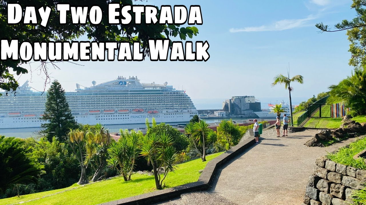 ESTRADA MONUMENTAL FUNCHAL MADEIRA WALKING TOUR TO SANTA CATARINA PARK #CRUISE #MADEIRA