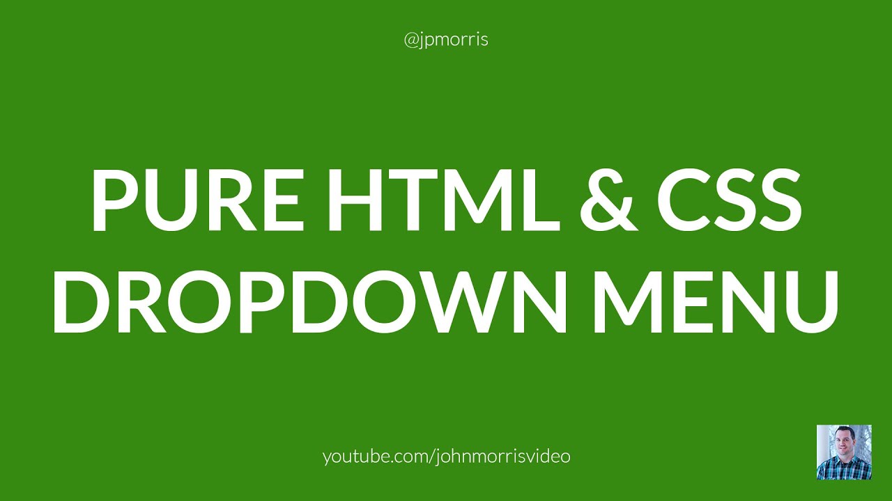 Pure HTML & CSS Dropdown Menu