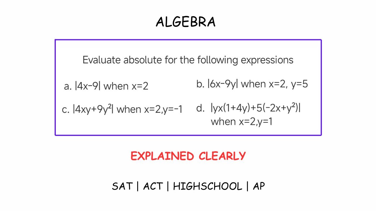 How to Evaluate Absolute Expressions | Algebra | Math Feed