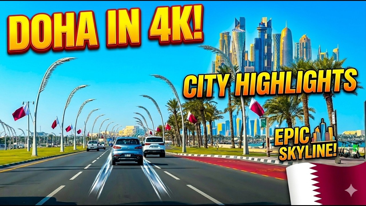 DOHA, Qatar 🇶🇦 4K Driving Tour | Scenic Corniche & City Highlights