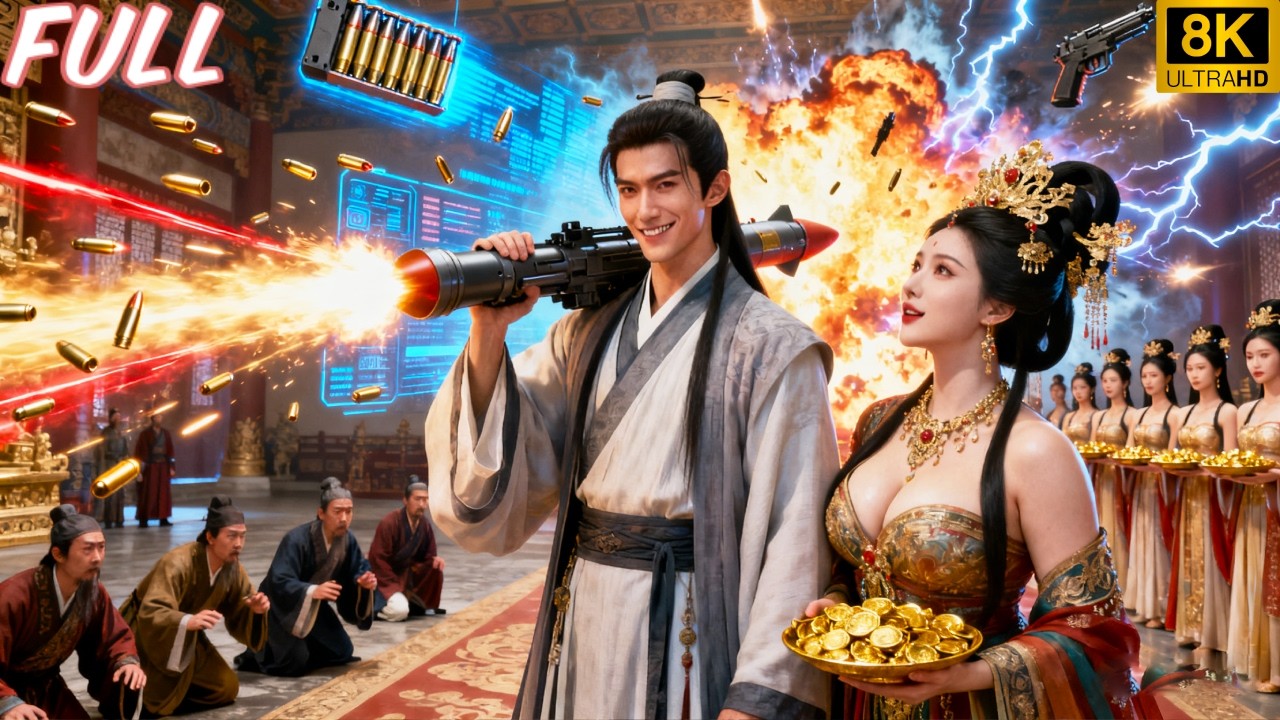 Joven con armas modernas viaja al pasado;ve a la Emperatriz bañarse,ella se enamora y él esEmperador