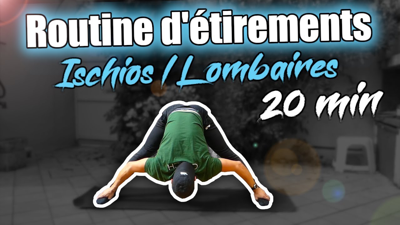 Routine d'étirements ischios / lombaires (en temps réel)