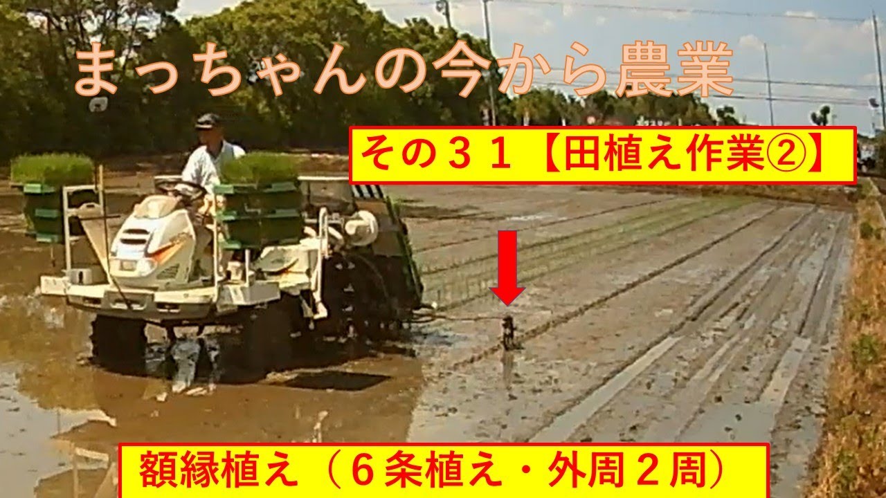 その３１【田植え作業②】VP60Xで外周２周の額縁植え😀