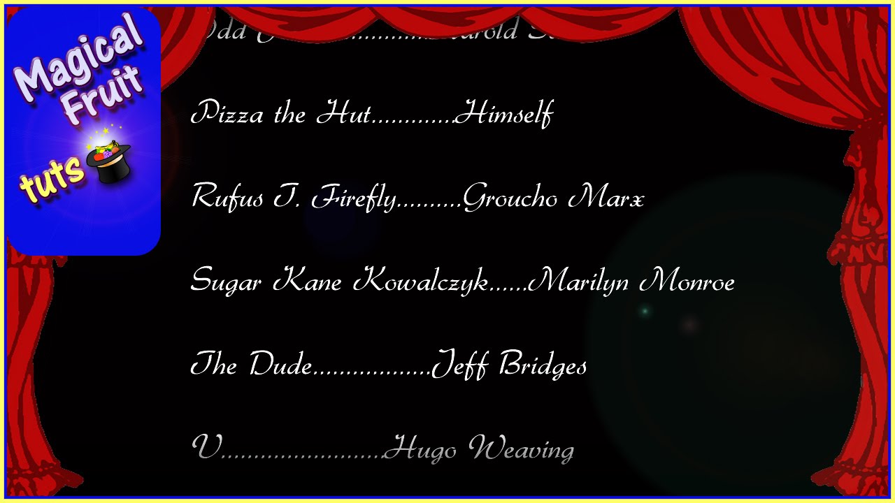 Make a movie credit roll with Photoshop CC