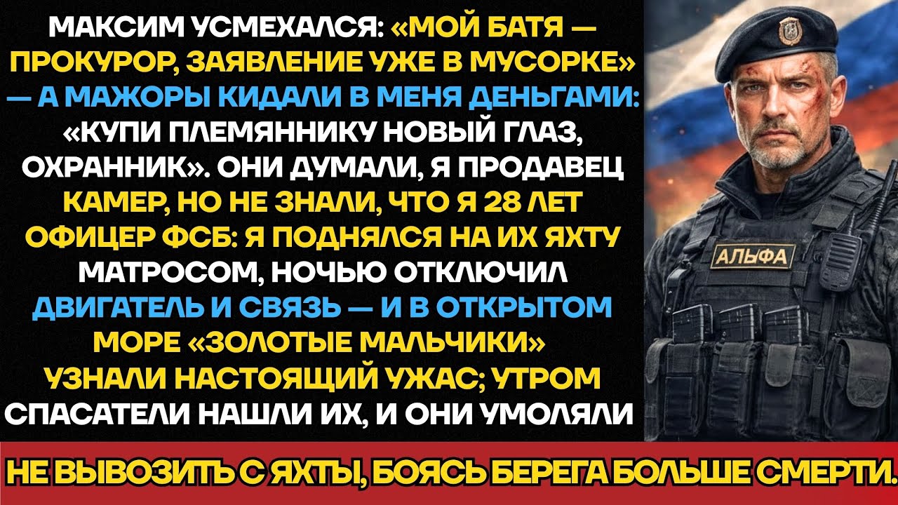 Офицер ФСБ Наказал Мажоров За Племянника. Они Молили О Смерти На Яхте В Открытом Море.