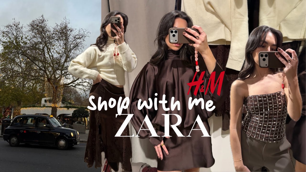 Пойдем со мной за покупками в ZARA, H&M + Kings Road, Cheslea Christmas Lights 🥹✨