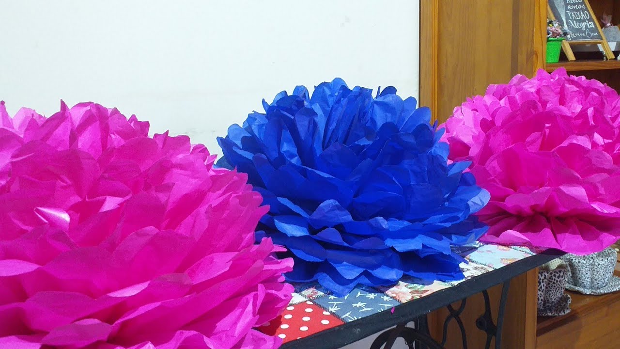 Flor Gigante de  Papel de Seda!