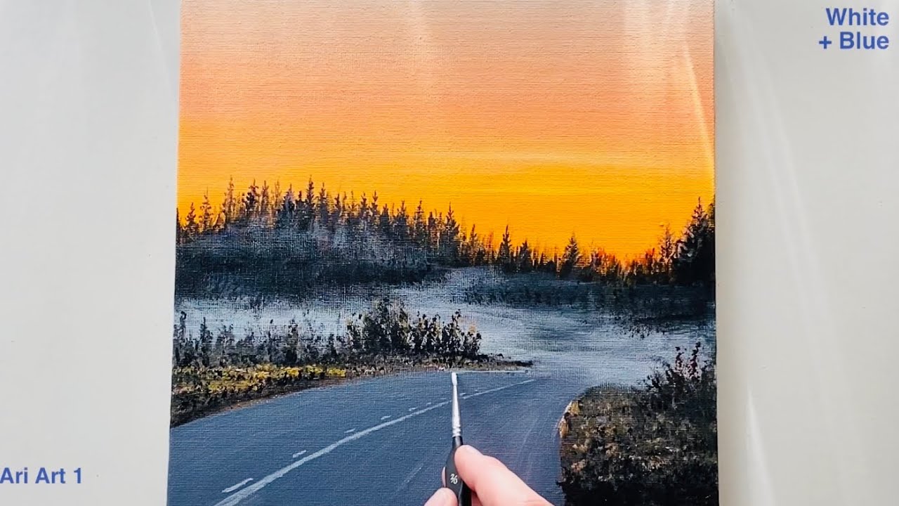 How to Paint a Country Road / Acrylic Painting #157