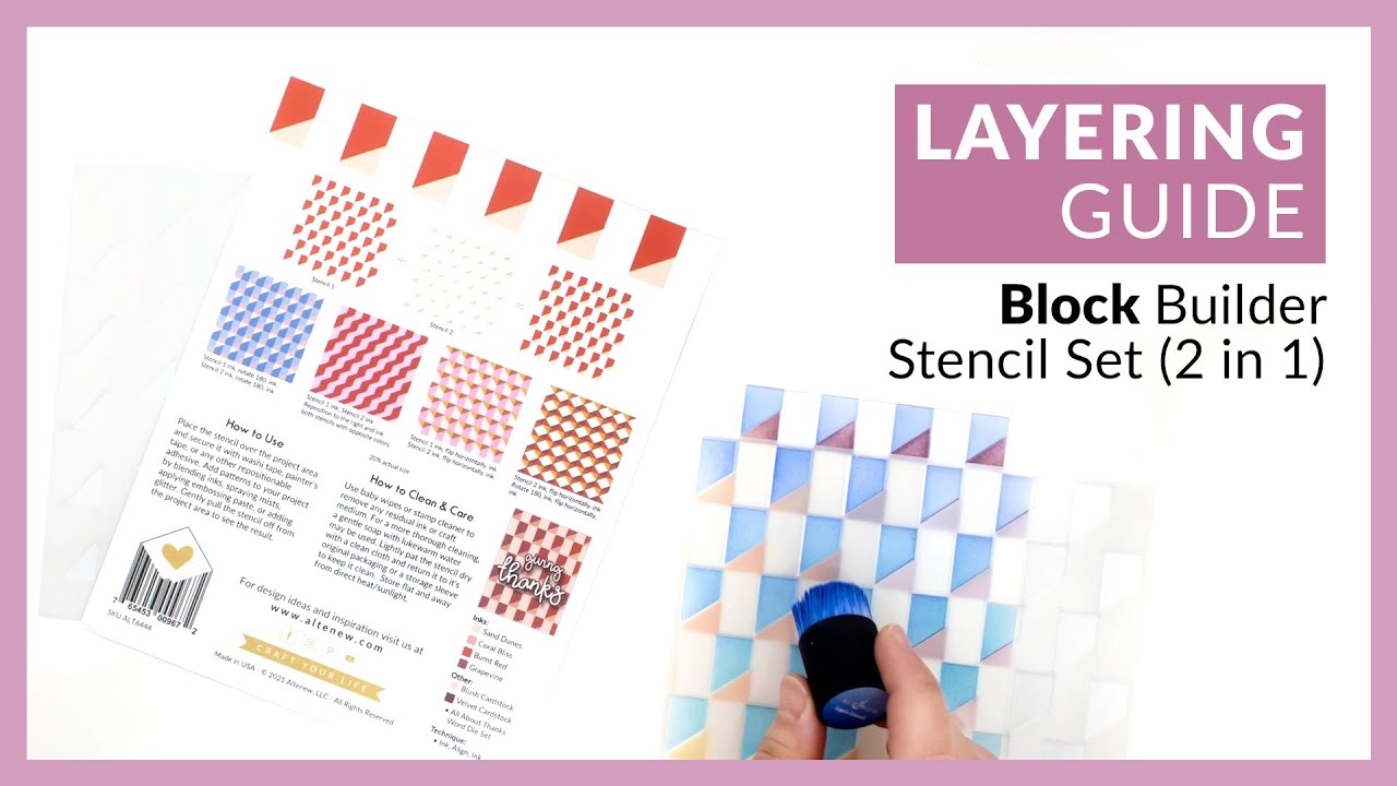How to use Block Builder Layering Stencil Set for Card Making