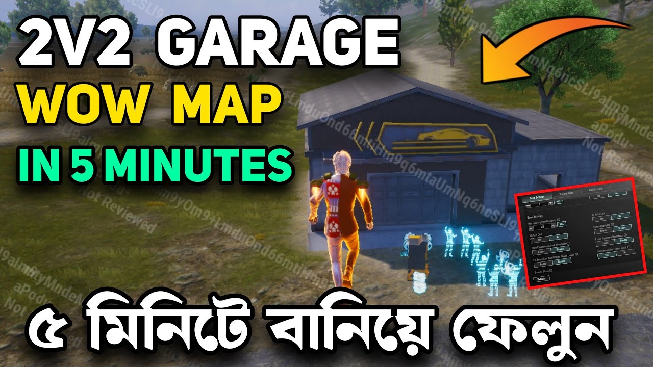 How To Make 2v2 Garage WOW Map In Just 5 Minutes | Viral WOW Map | Pubg Mobile 