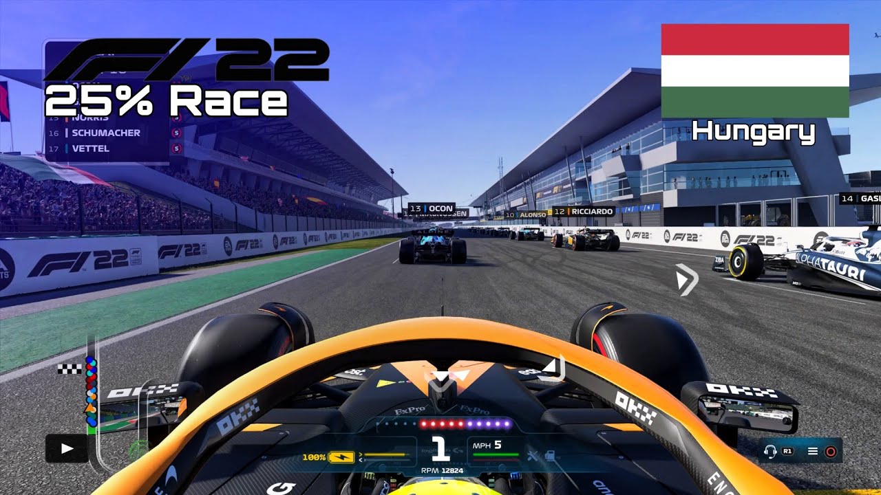 F1 2022 GAME | 25% Race Hungary - Lando Norris | PS4 Gameplay