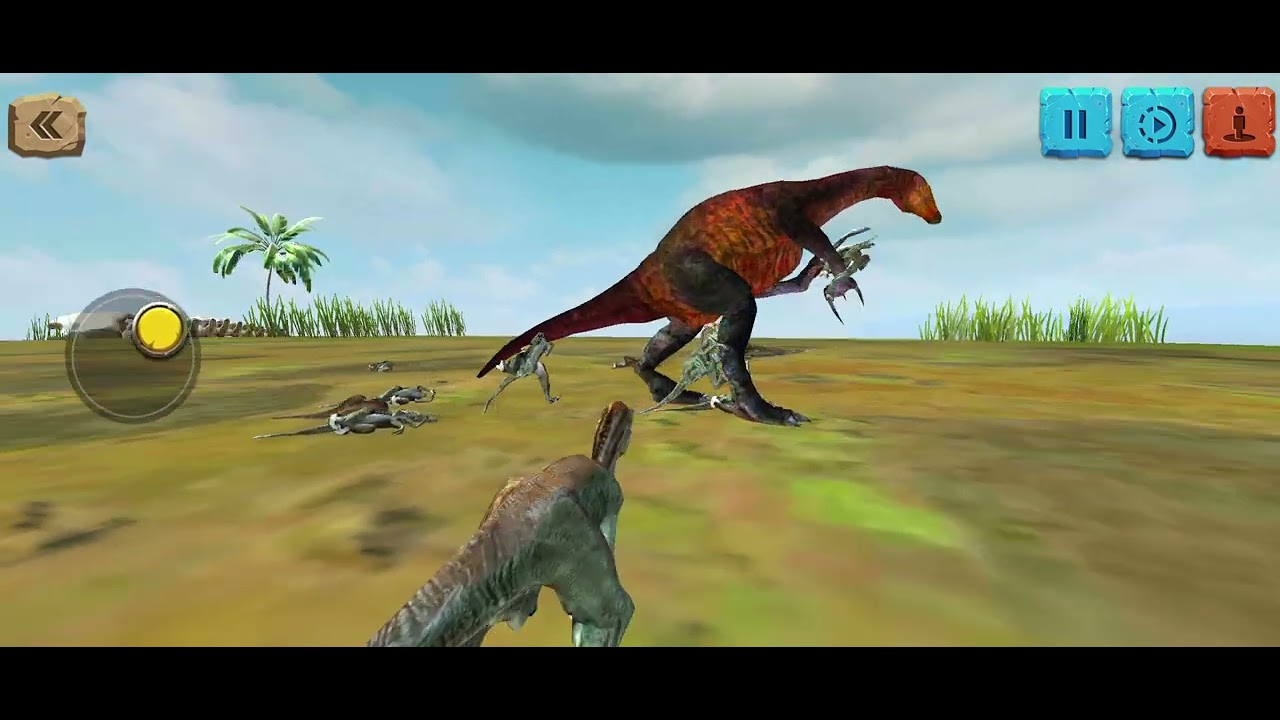 Therizinosaurus Vs Velociraptor's Pack. 
