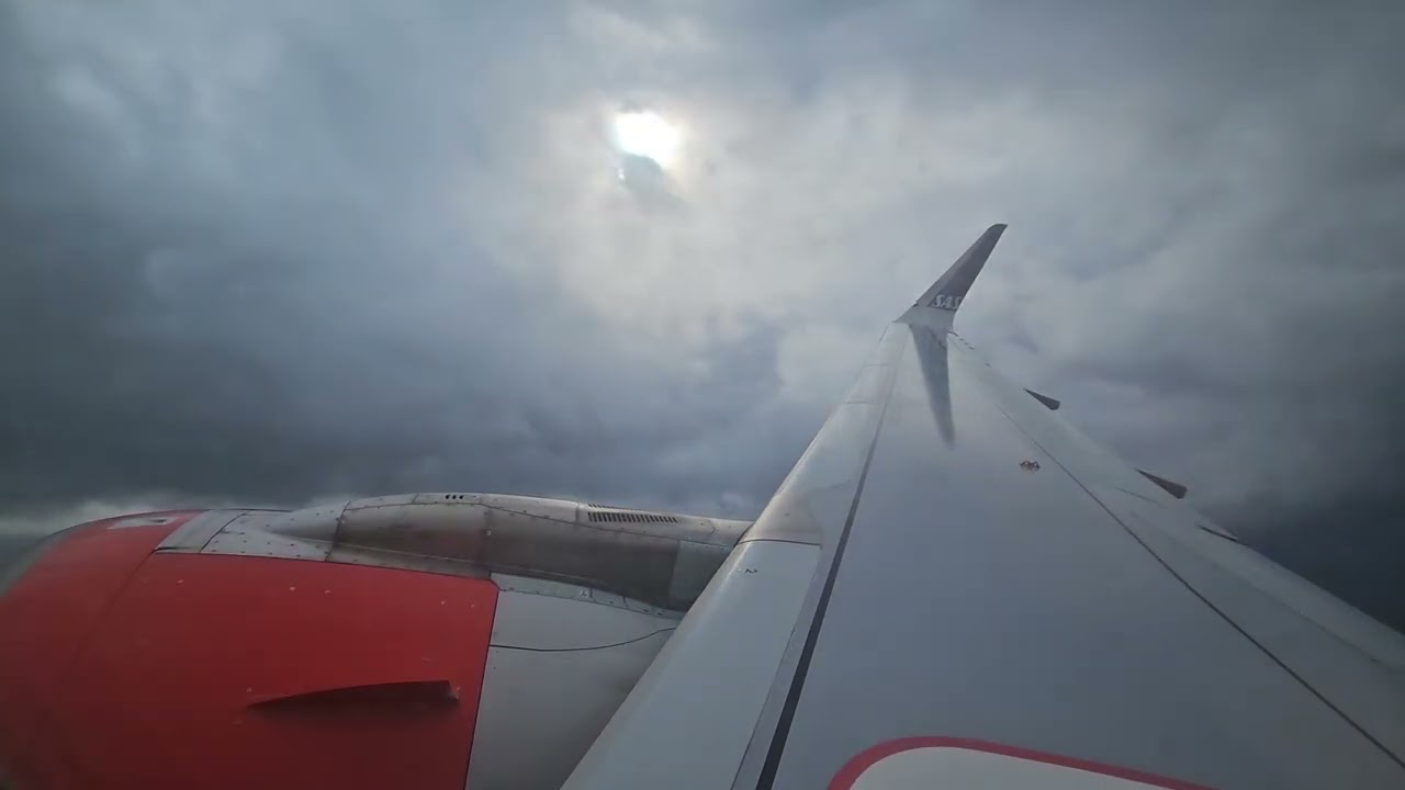 SAS A320NEO Takeoff from Oslo Gardermoen airport runway 19L