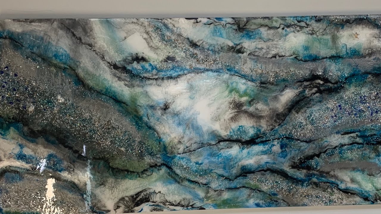 Resin Art painting on wood epoxy how to resin for beginners