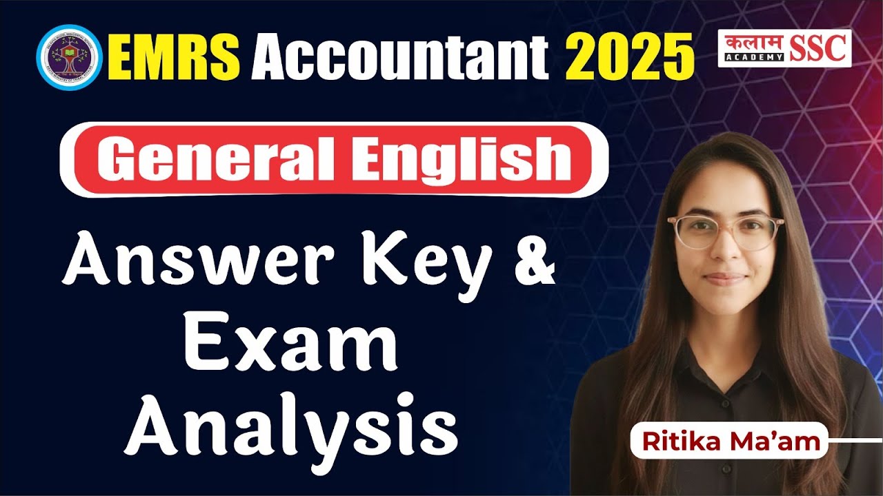 EMRS 2025 General English Paper Analysis & Solution | EMRS Exam 2025 | Non-Teaching Exam
