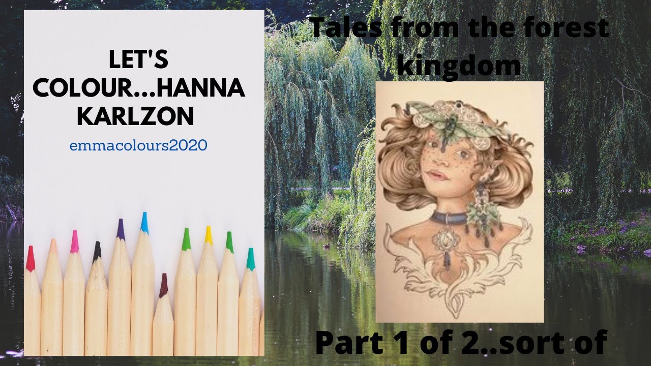 Let's colour Hanna Karlzon Tales from the forest kingdom -fairy with jewels- adult coloring