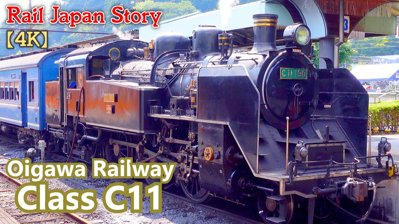 View of Steam Locomotive C11 & old passenger cars, KAWANEJI Express, Oigawa Railway | Train Japan