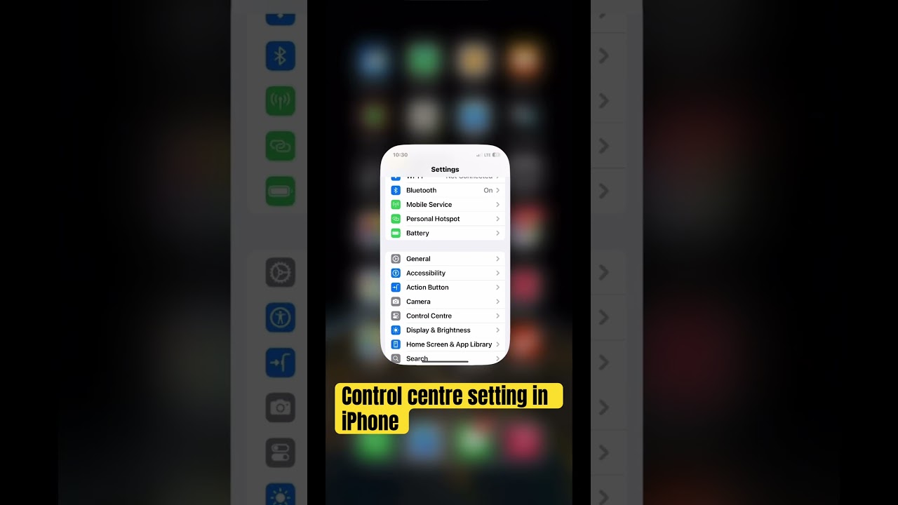 Check your iPhone control centre settings in few seconds allow apps access