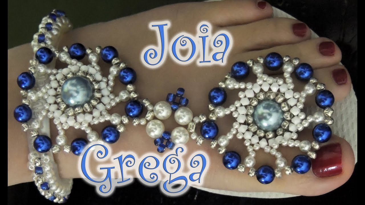 Chinelo decorado - Medalhão de pérolas