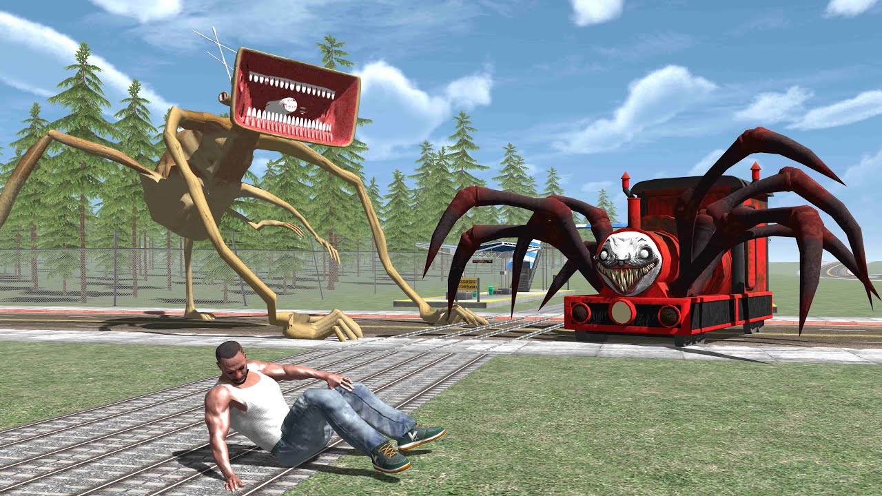 Mega Horn Fights Choo Choo Charles In Indian Bikes Driving 3D