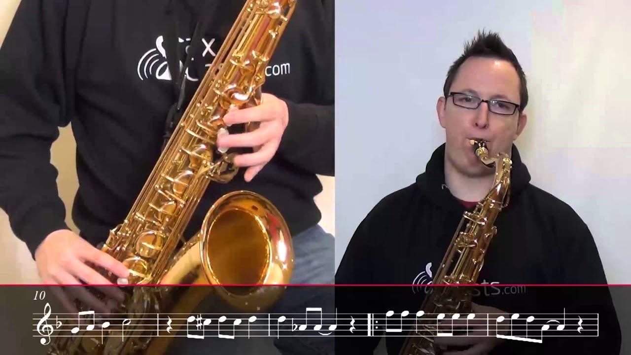 How to play Jingle Bell Rock on Tenor Saxophone (Saxophone Lesson CHR101t)
