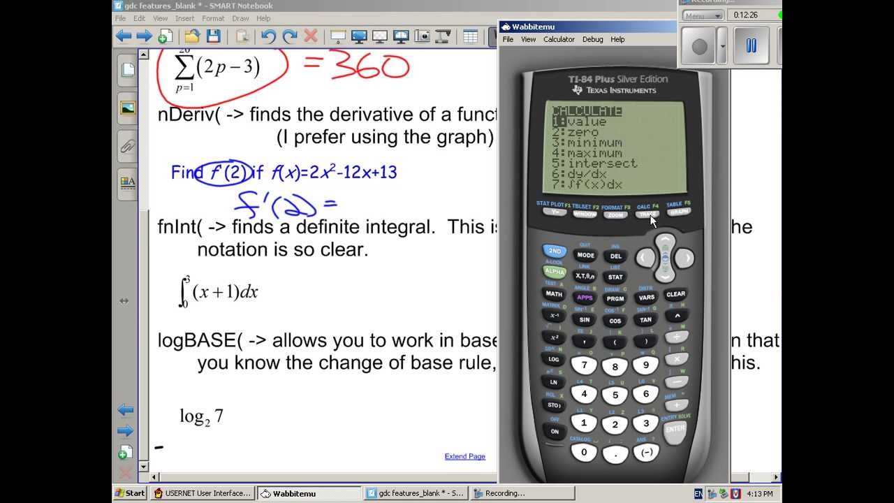 IB Math SL GDC Techniques for Paper 2