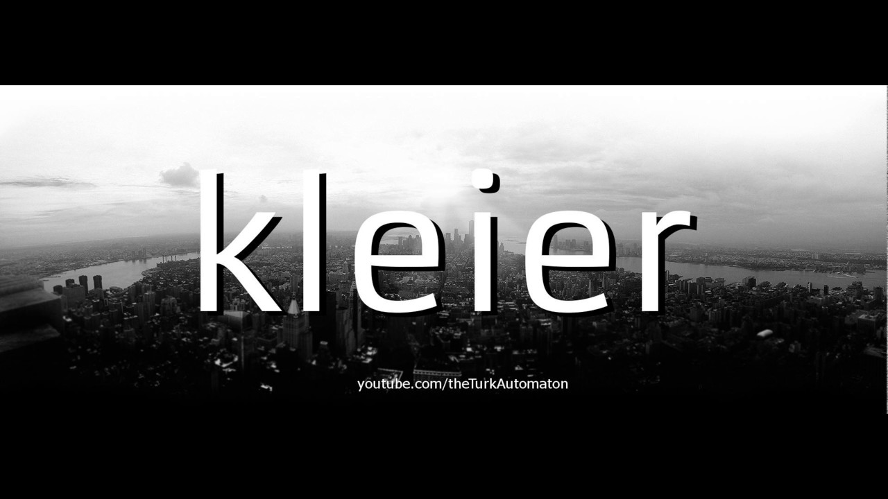 Jak wym&oacute;wić kleier w języku niemieckim?