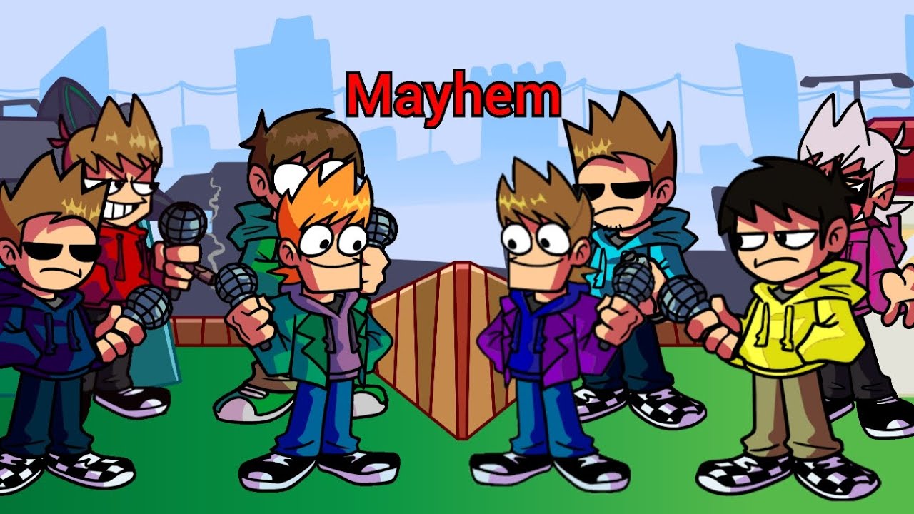 Friday Night Funkin - mayhem- dimsworld and eddsworld sing