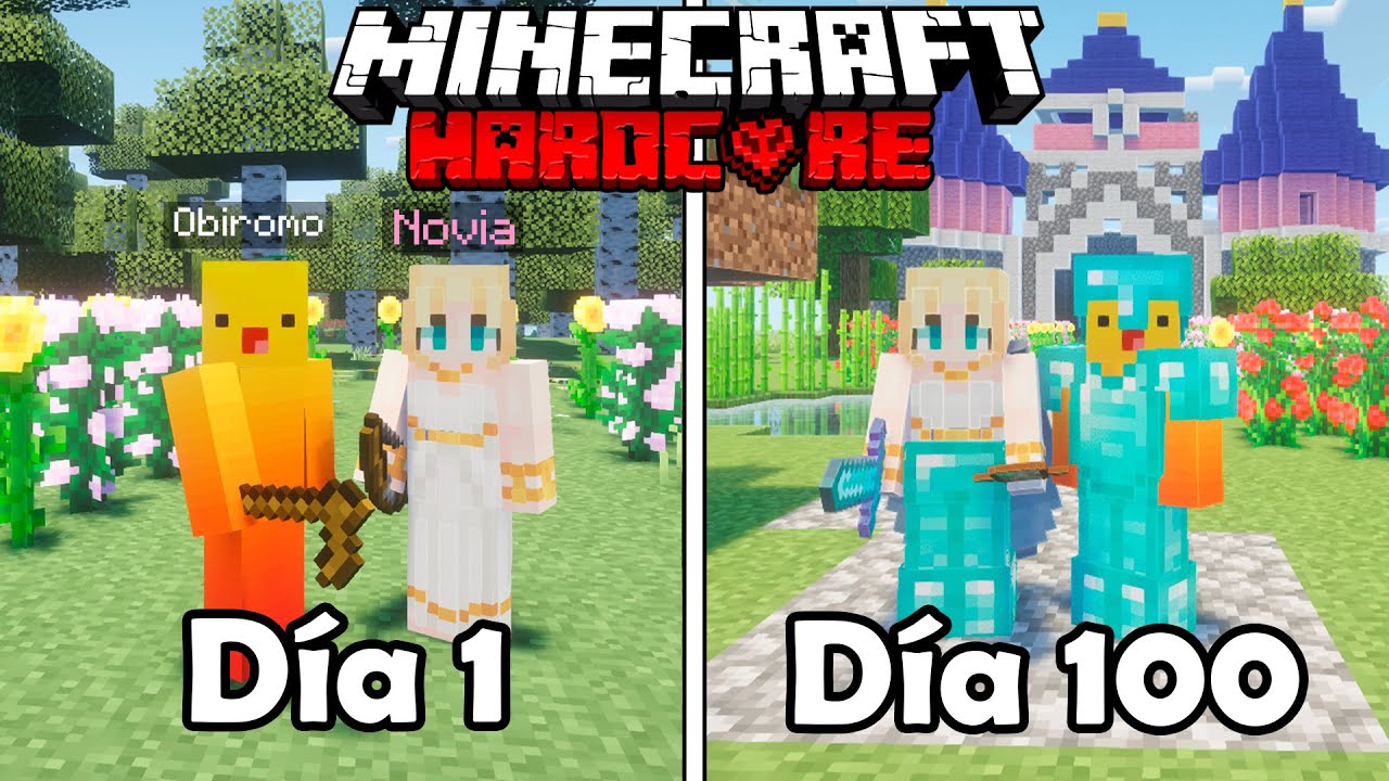 Sobreviviendo 100 D&iacute;as con MI NOVIA en MINECRAFT HARDCORE