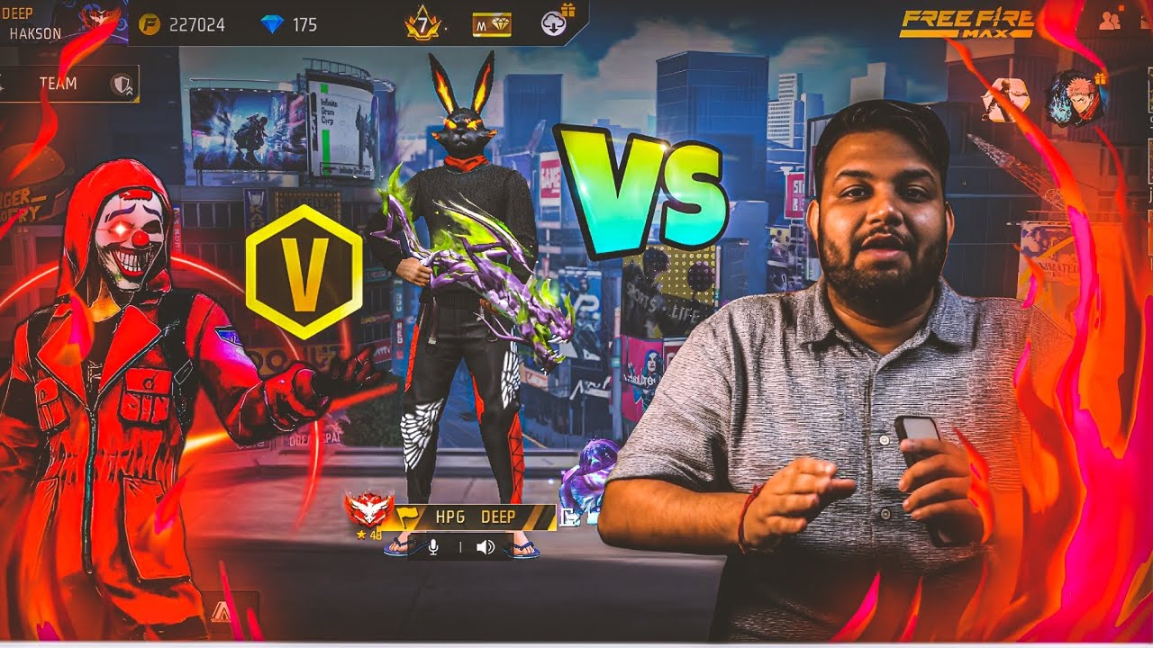 DEEP PRO GAMING VS BIGGEST V BADGE YOUTUBER 