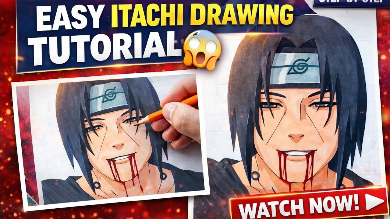 Itachi Drawing So Easy 😱