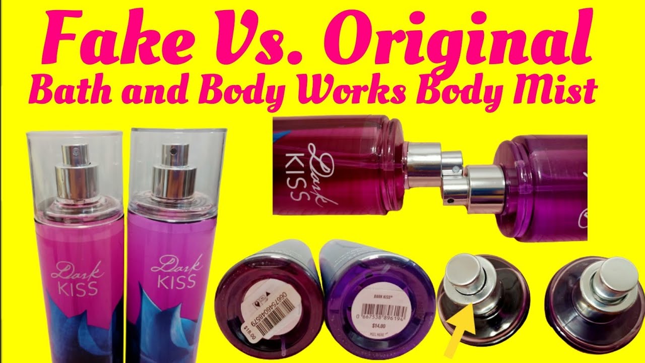 Fake Vs. Original Dark Kiss / Bath & Body Works Fragrance Mist