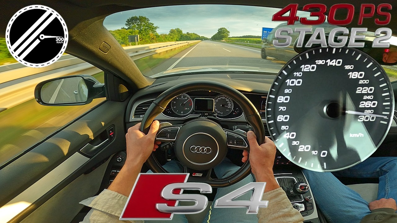 Audi S4 B8 Stage 2 | 430 PS | Top Speed German Autobahn No Speed Limit POV