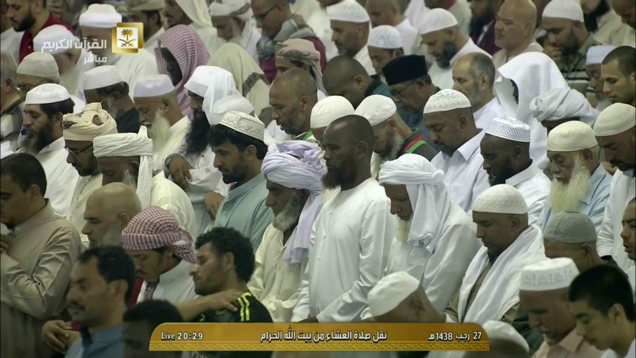 صلاة العشاء من المسجد الحرام الاثنين 27-7-1438 معالي الشيخ #عبدالرحمن_السديس