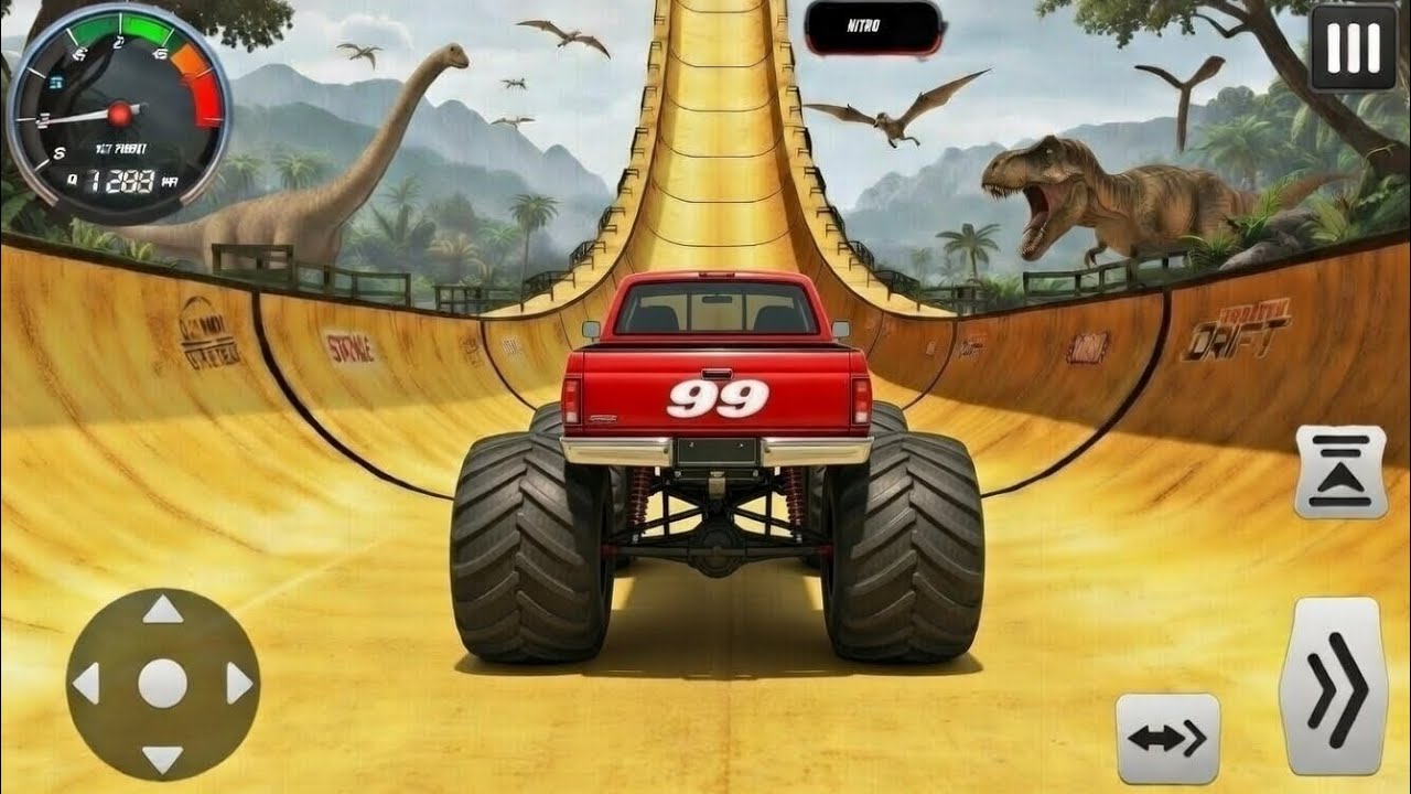 Monster Truck Stunt Racing Gameplay – Insane Stunts & Mega Ramps! 🚚🔥