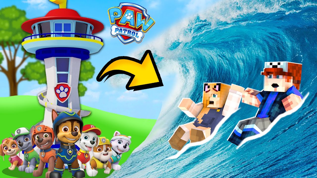 TSUNAMI vs PSI PATROL w Minecraft! | Vito i Bella
